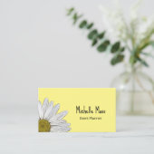 デイジーシンプルボタニカルカントリーイエロー 名刺 (スタンド正面)