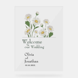 デイジーシンプルワイルドガーデン アクリルサイン