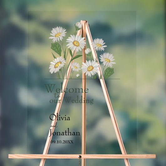 デイジーシンプルワイルドガーデン アクリルサイン (ニュートラル)