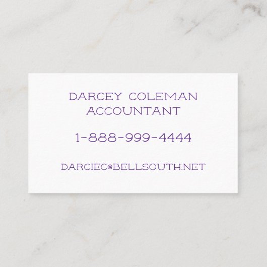 デイジーシンプル名刺 名刺 (裏面)