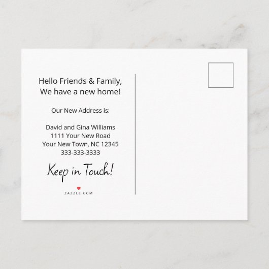 デイジーシンプル引っ越しましたニューホームピーチ 案内ポストカード (裏面)