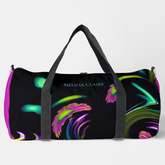 デイジージャングル（ラージホットピンク）ダッフルバッグ ダッフルバッグ (正面)