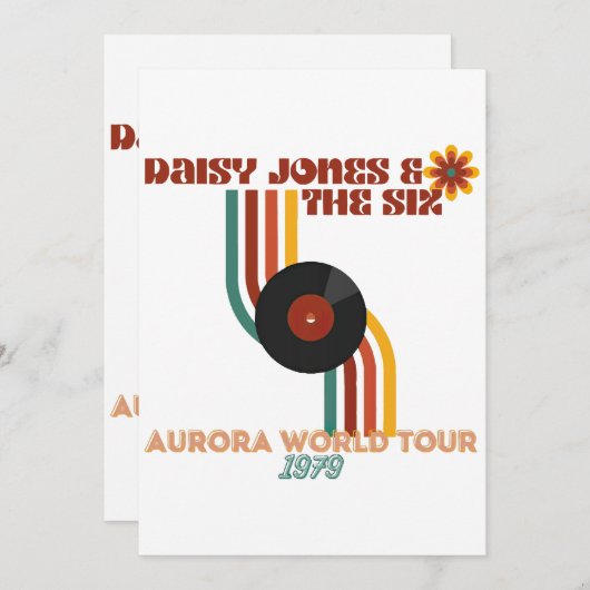 デイジージョーンズザシックス 招待状 (正面/裏面)