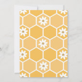 デイジースウィートアスカンビーハニーのまわりに誕生日 招待状 (裏面)