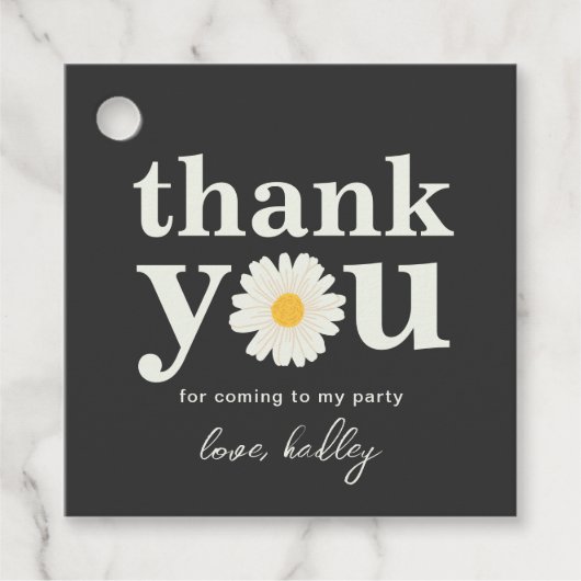 デイジースクエアサンキューラベル フェイバータグ (正面)