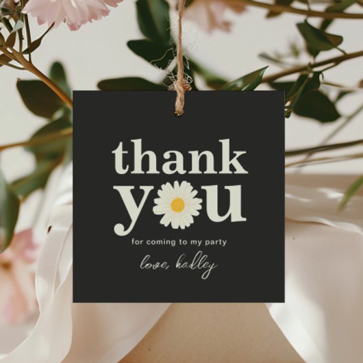 デイジースクエアサンキューラベル フェイバータグ