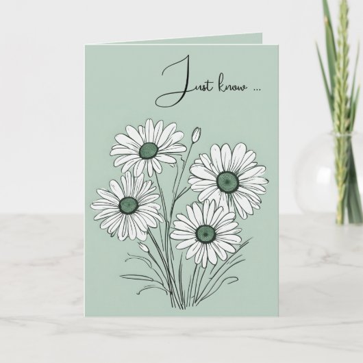 デイジースケッチ考えオンのグリーン カード (正面)