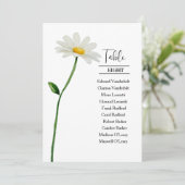 デイジースタイリッシュエレガントなウェディングテーブルの座席表 招待状 (スタンド正面)