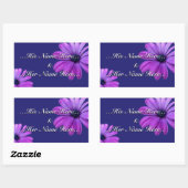 デイジーステッカーパーソナライズされたブルーデイジー 長方形シール (シート)