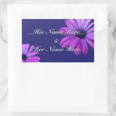 デイジーステッカーパーソナライズされたブルーデイジー 長方形シール (バッグ)