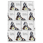 デイジーストライプの付きポンプ ミディアムペーパーバッグ (正面)