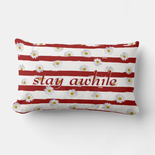 デイジーストライプステイアウェイランバーピロー ランバークッション (正面)