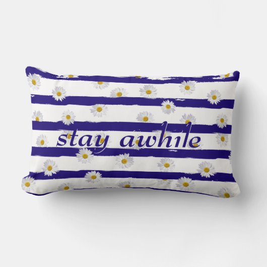 デイジーストライプステイアウェイランバーピロー ランバークッション (正面)