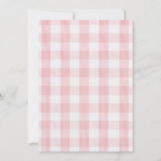 デイジーストロベリーベリースイートベビーガールシャワー 招待状 (裏面)