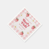 デイジーストロベリーベリー第1誕生日 スタンダードカクテルナプキン (角)