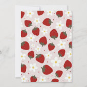 デイジーストロベリーライトグレー2nd夏誕生日 招待状 (裏面)