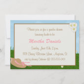 デイジーストローハットガーデンブライダルシャワー招待状 招待状 (裏面)