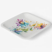 デイジースパッタ、鮮やかな色彩 ペーパープレート (傾斜あり)