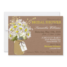 デイジーズメイソンジャールバーラップ素朴ブライダルシャワー