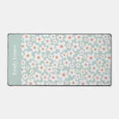 デイジーターコイズモダン写真かわいモダンい デスクマット (正面)