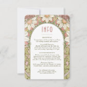 デイジーダスティピ結婚ンクの挿入情報アールヌーボー 招待状 (正面)