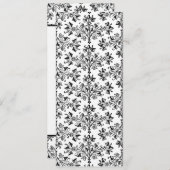 デイジーダマスク白黒カスタムウェディング招待状 招待状 (正面/裏面)