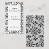 デイジーダマスク白黒カスタム披露宴カード エンクロージャーカード (正面/裏面)