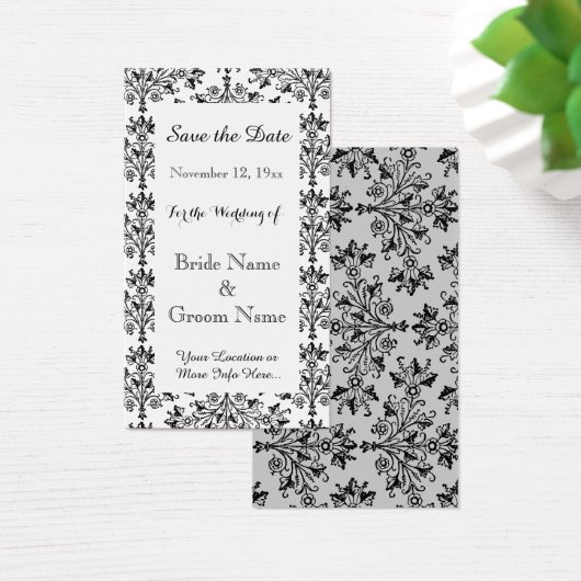 デイジーダマスク白黒カスタム日付カードの保存 (デスク)