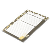 デイジーティーパーティーイエローフローラレシピページ ノートパッド (アングル)