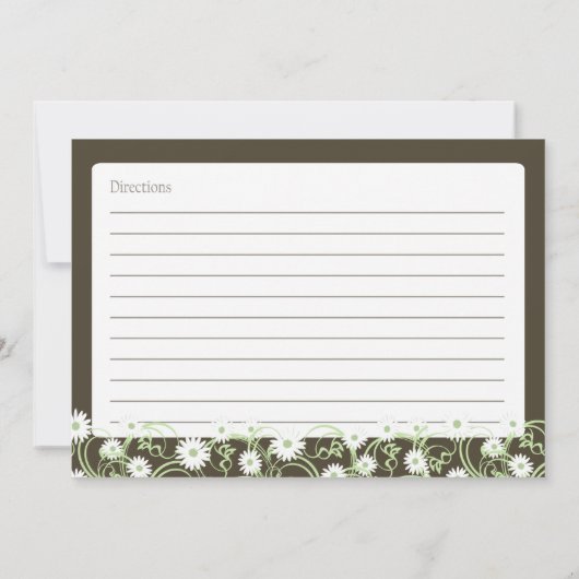 デイジーティーフローラ5 x 7レシピカード (裏面)