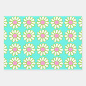 デイジーティール（緑がかった色） ラッピングペーパーシート (正面3)