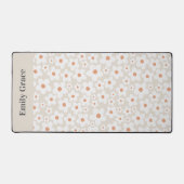 デイジーテラコッタモダンキュートモダンエレガント デスクマット (正面)