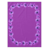 デイジーテーブルクロスパープルデイジーフラワーズテーブルクロース テーブルクロス (正面)