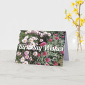 デイジーデイジーピンクレッドフラワーズフローラ誕生日 カード (黄色い花)