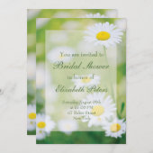デイジーデイジーフラワーフローラサマーブライダルシャワー 招待状 (正面/裏面)