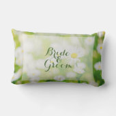 デイジーデイジーフラワーフローラサマー結婚ズフォーエバー ランバークッション (裏面)