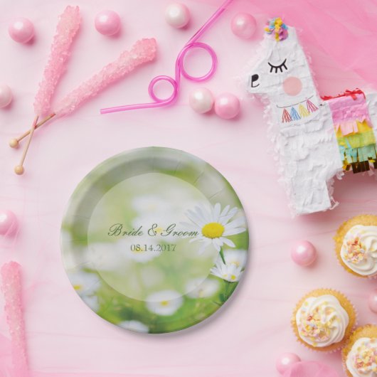 デイジーデイジーフラワーフローラサマー結婚ズ ペーパープレート (パーティー)
