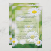 デイジーデイジーフラワーフローラサマー結婚ズ 招待状 (正面/裏面)