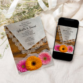 デイジートリオとレースカントリーの結婚式後ブランチ 招待状