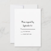 デイジートリオアンドレースカントリーバーンウェディングRSVP 出欠カード (裏面)