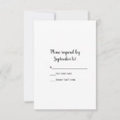 デイジートリオカントリーバーンウェディングRSVPカード 出欠カード (裏面)