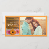 デイジートリオカントリー結婚バーンズサンキュー サンキューカード (正面)