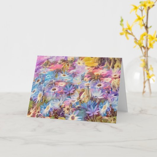 デイジードリームガーデンアートノートカード カード (黄色い花)