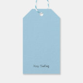 デイジードードルのインクと水色 ギフトタグ (裏面)