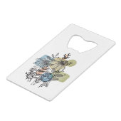 デイジードードルのインクと水色 クレジットカード栓抜き (正面アングル)