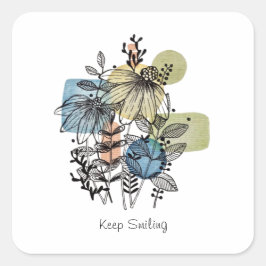 デイジードードルのインクと水色 スクエアシール