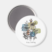 デイジードードルのインクと水色 マグネット (正面/裏面)