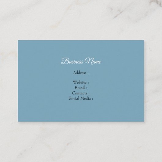 デイジードードルのインクと水色 名刺 (裏面)