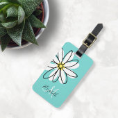 デイジードードルフラワーモノグラムパーソナライズされた荷物 ラゲッジタグ