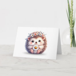デイジーハグ – Hedgehog Greeting Card (空白のInside) カード